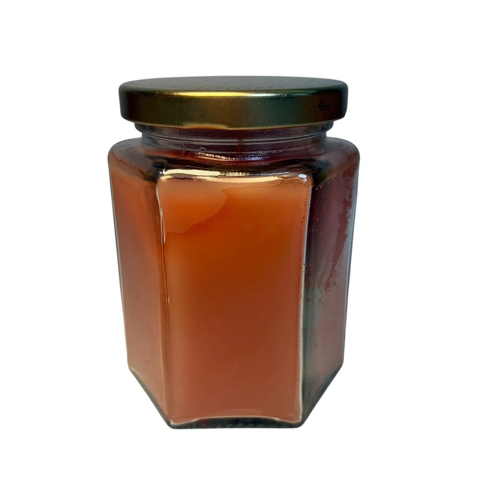 Home Interiors Caramel Apple 2003 Orange Glass Vintage Scented Candle 7.5oz New